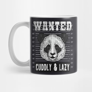 Wanted Panda Bear Mugshort funny Gifts Mug